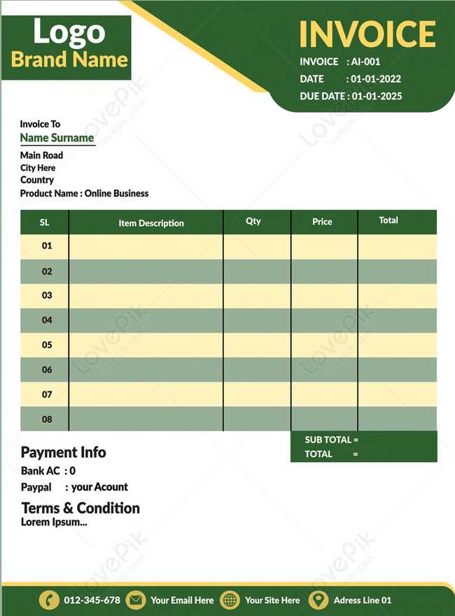 creative invoice template free