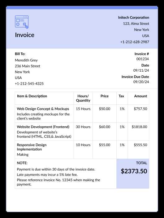 creative invoice template free