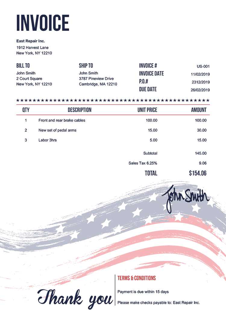 custom invoice template