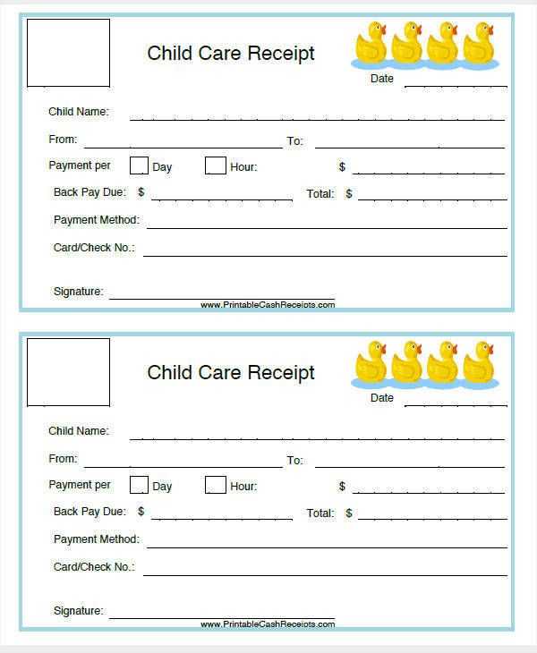 daycare invoice template free