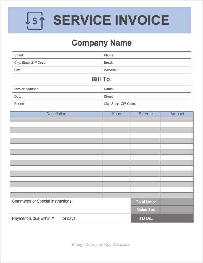 daycare invoice template word