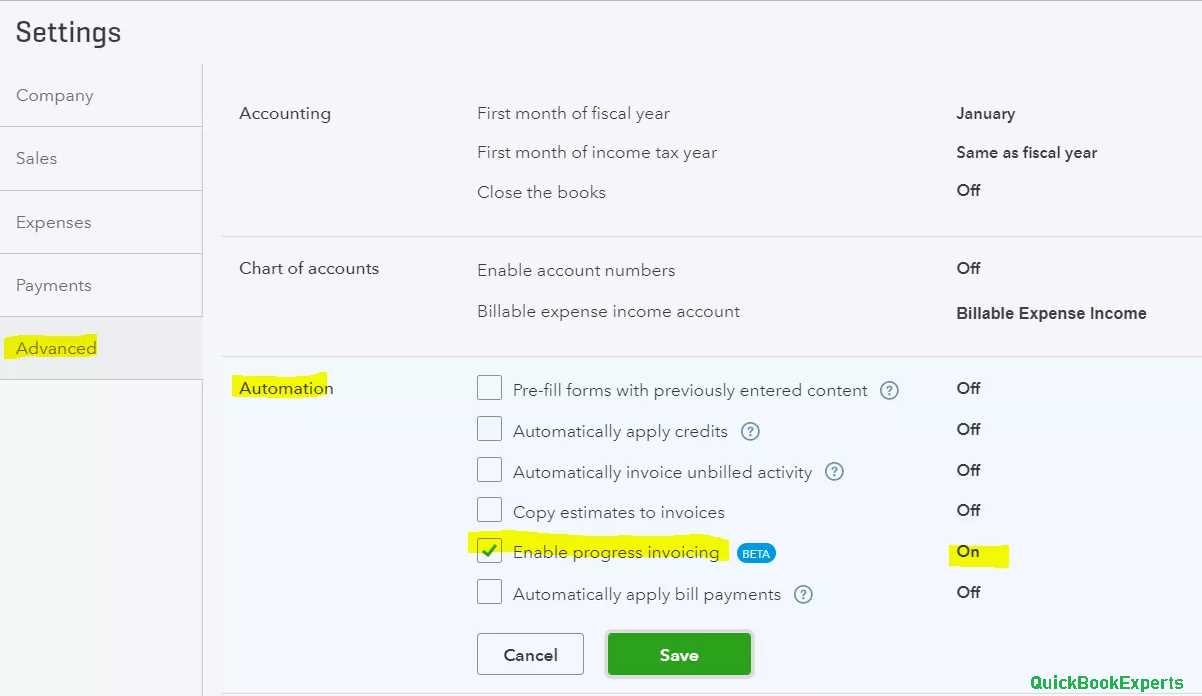 default invoice template in quickbooks