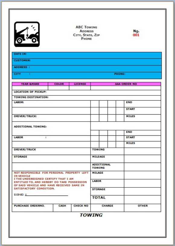 delivery driver invoice template