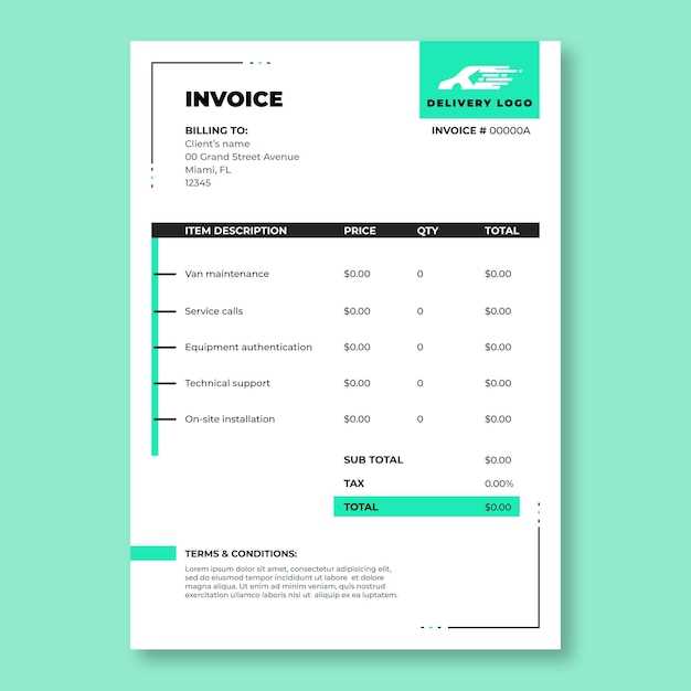 delivery invoice template free