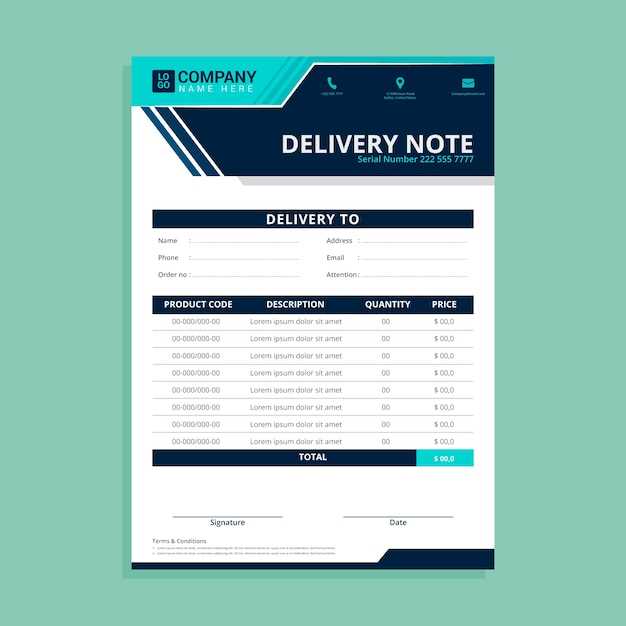 delivery invoice template free