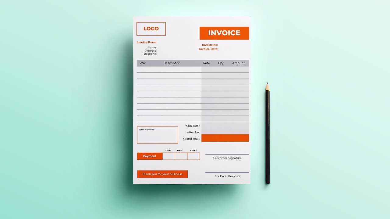 design invoice template illustrator