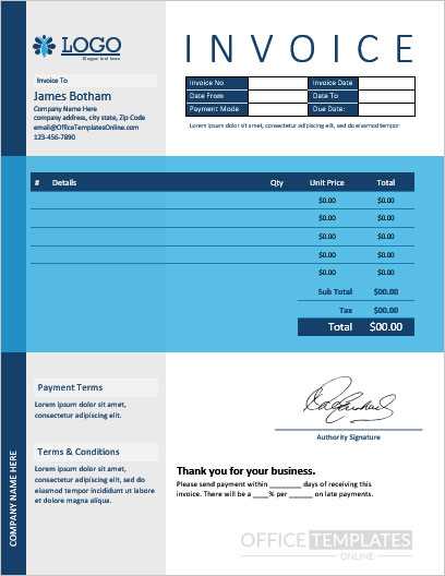 design service invoice template