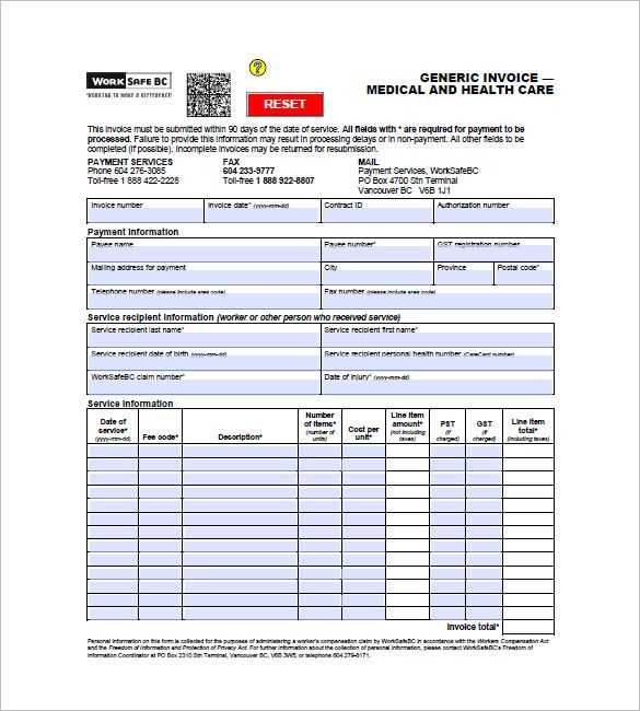 doctors invoice template