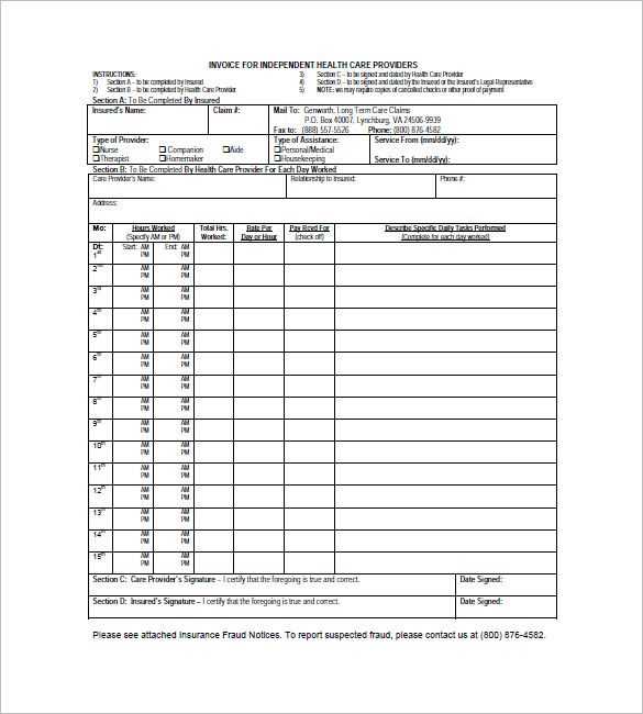 doctors invoice template