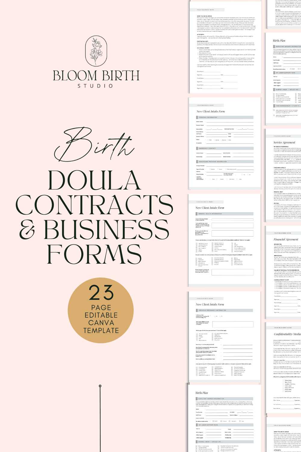 doula invoice template