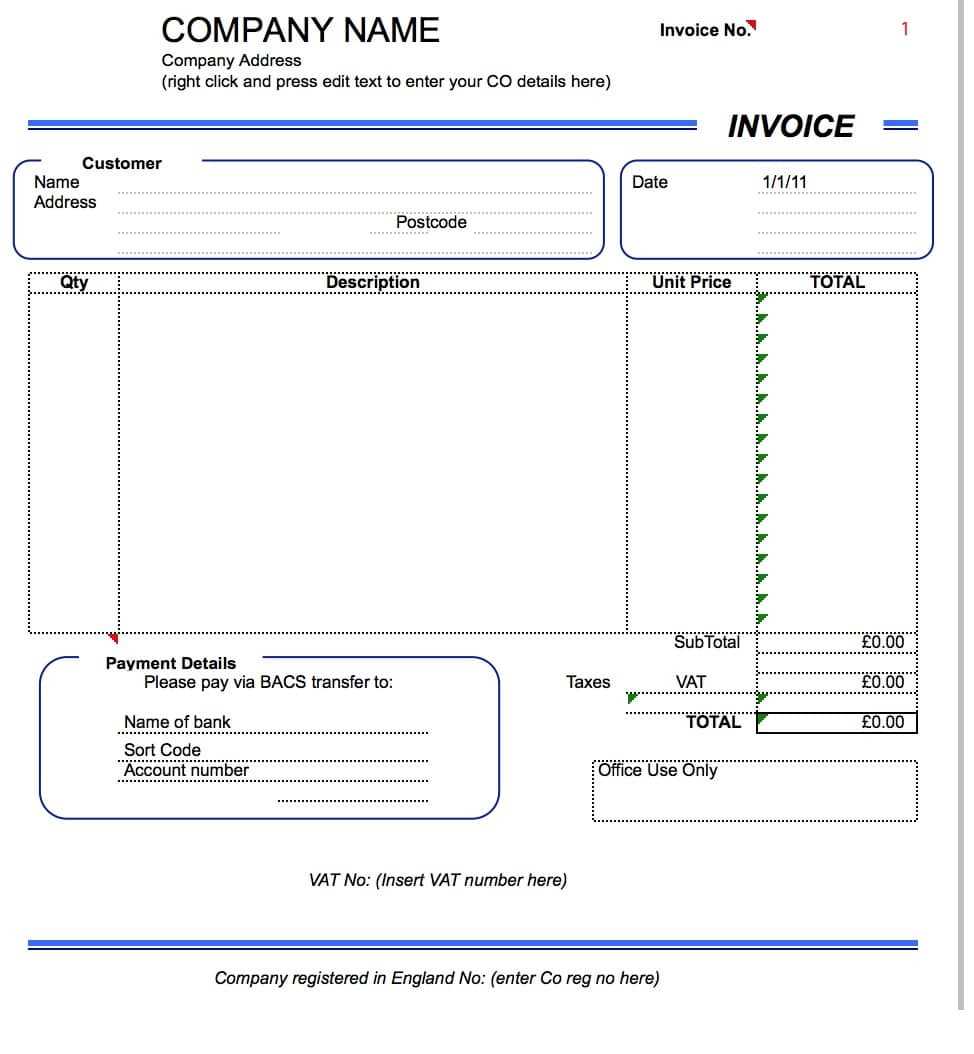 download an invoice template for microsoft word