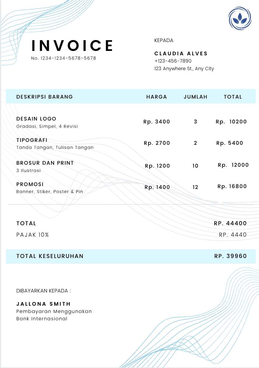 download template invoice gratis