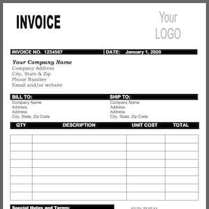 downloadable blank invoice template