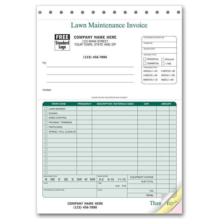 downloadable free landscaping invoice template