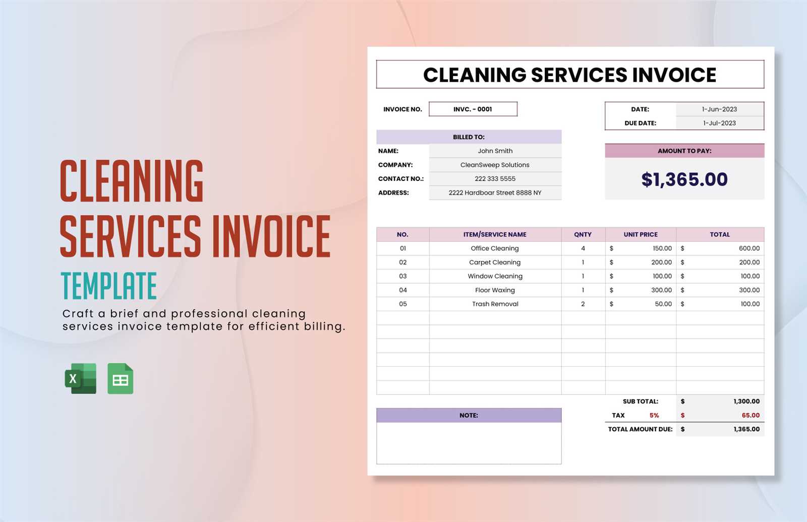 downloadable service invoice template