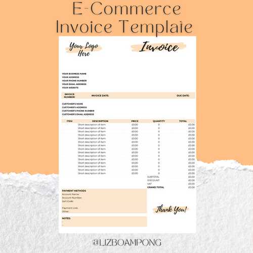 ecommerce invoice template