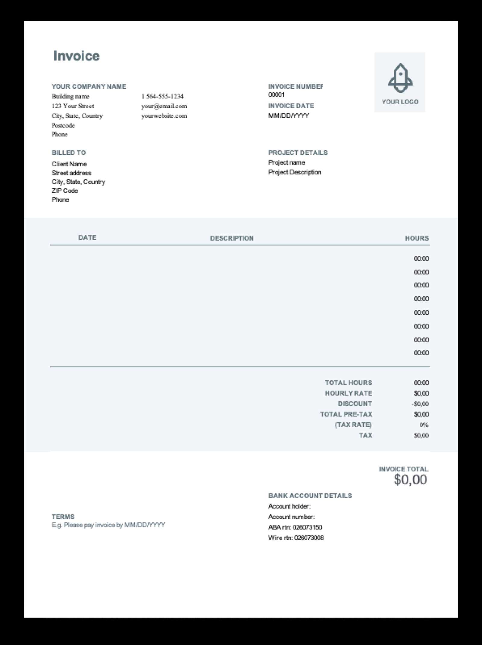 ecommerce invoice template