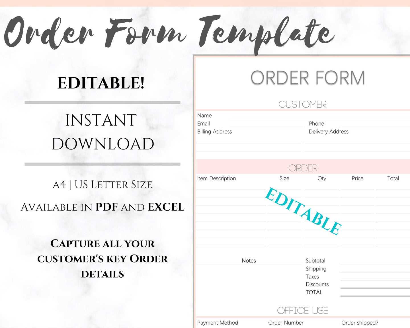 editable sales invoice template