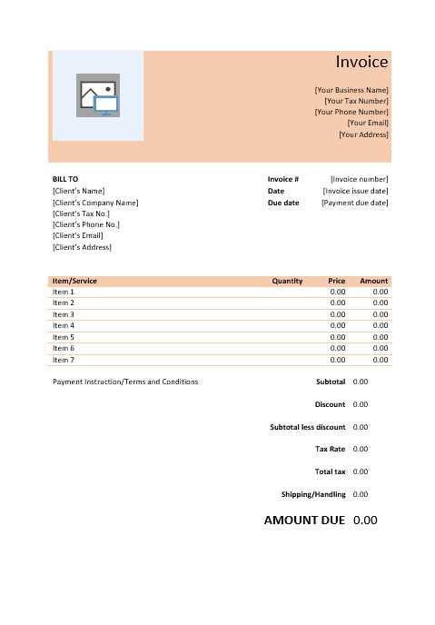 electronic invoice template