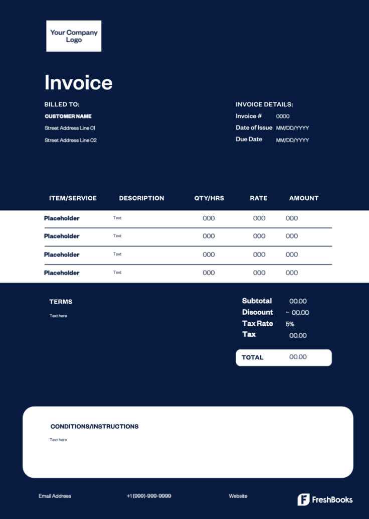 electronic invoice template free