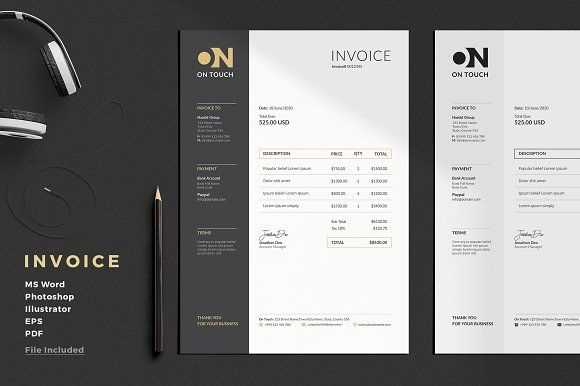 elegant invoice template