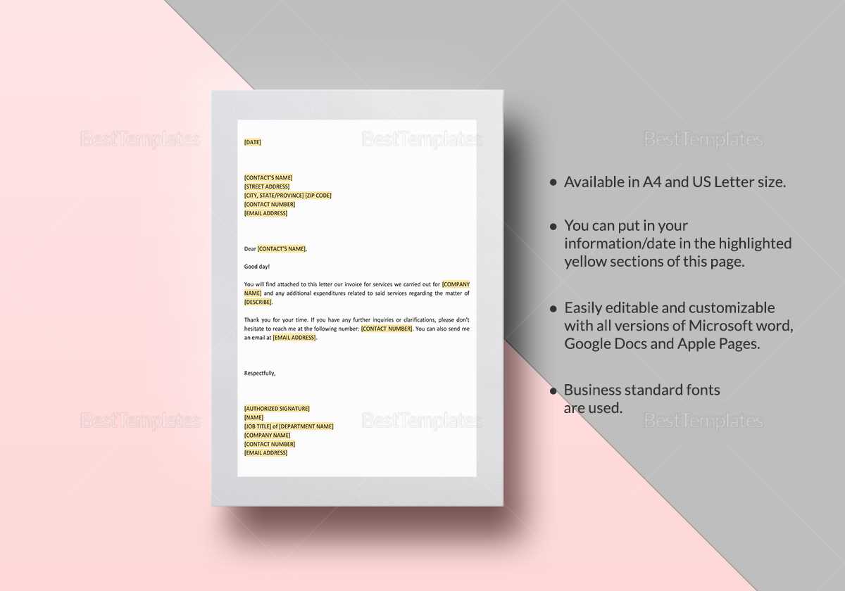 email invoice to client template