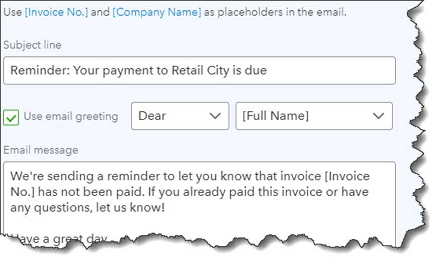 email template for unpaid invoice