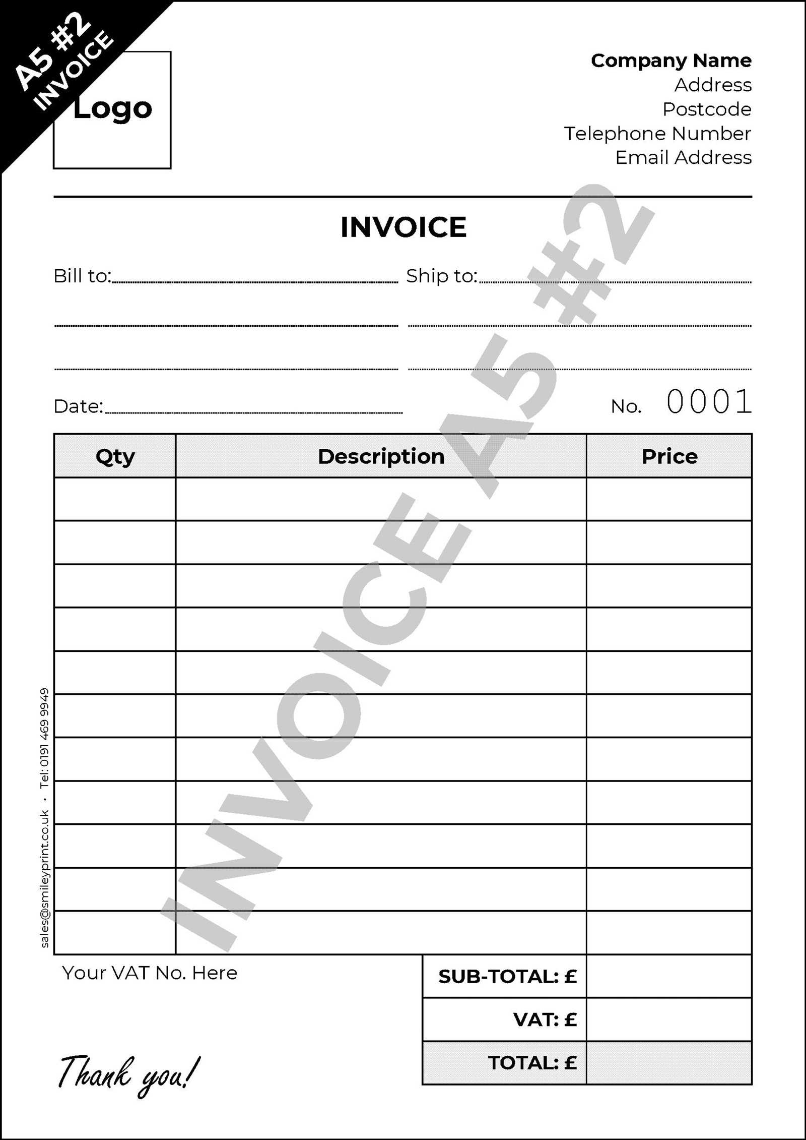 english invoice template