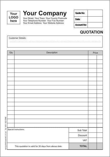 estimate invoice template free