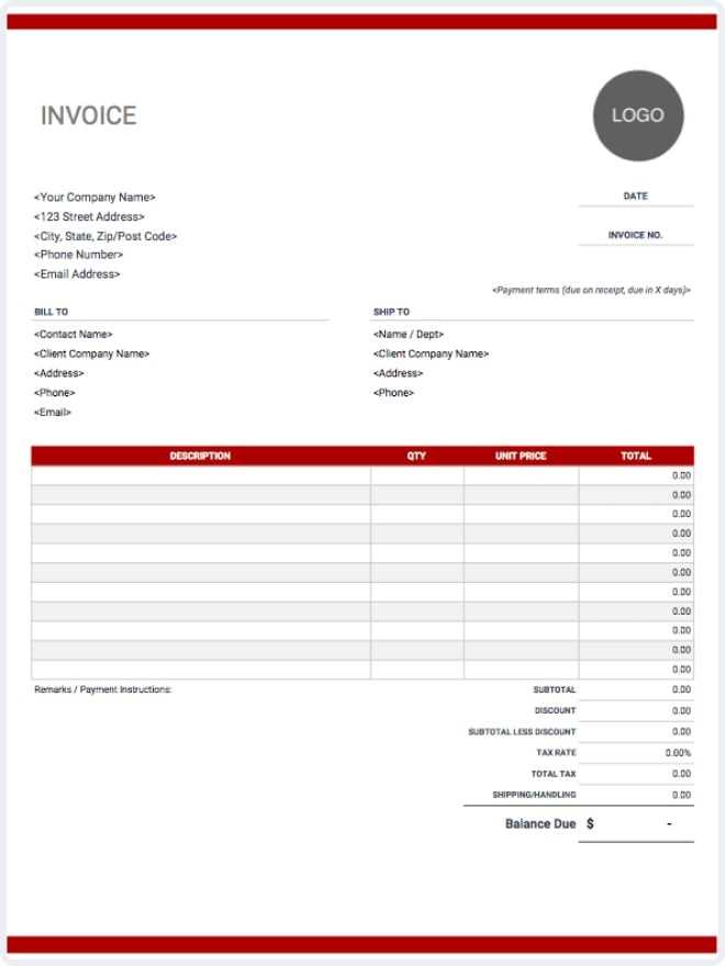 flooring installation invoice template
