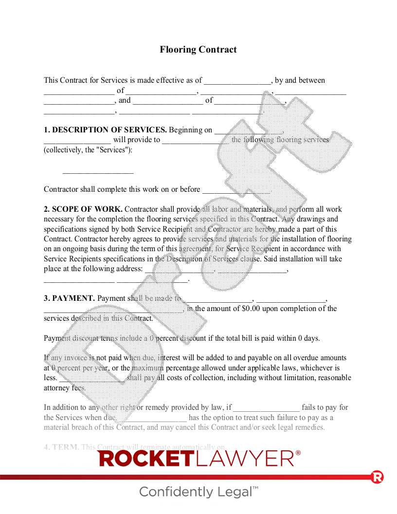 flooring installation invoice template