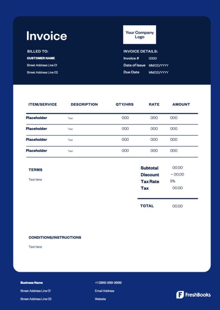 food service invoice template