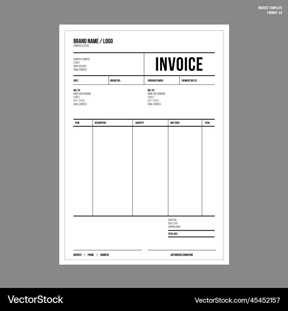 form invoice template