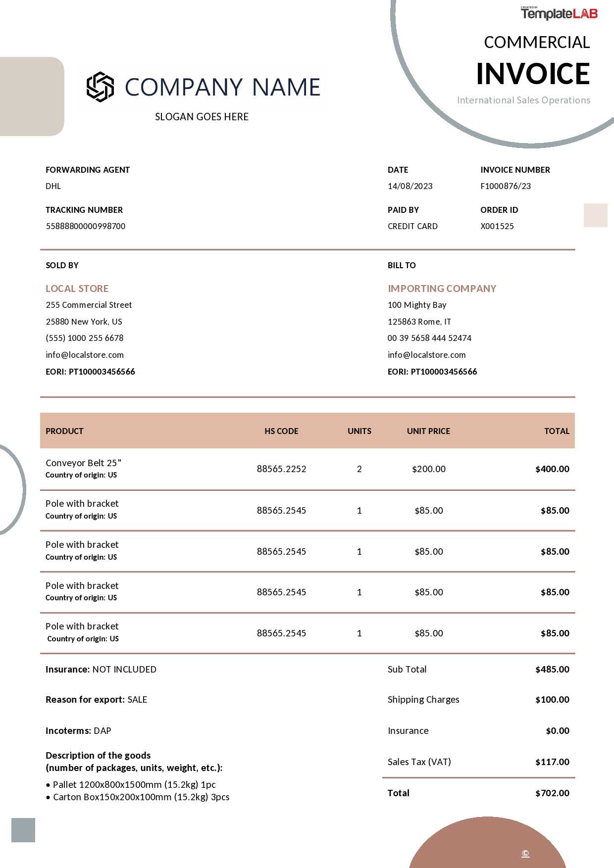 free editable printable invoice template