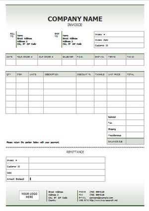 free invoice template canada