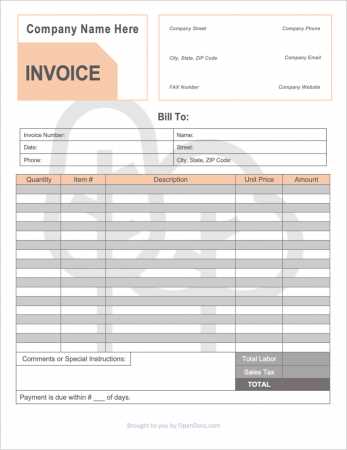 free invoice template for landscaping