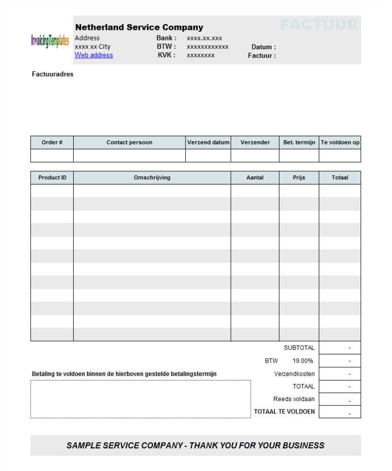 free invoice template open office