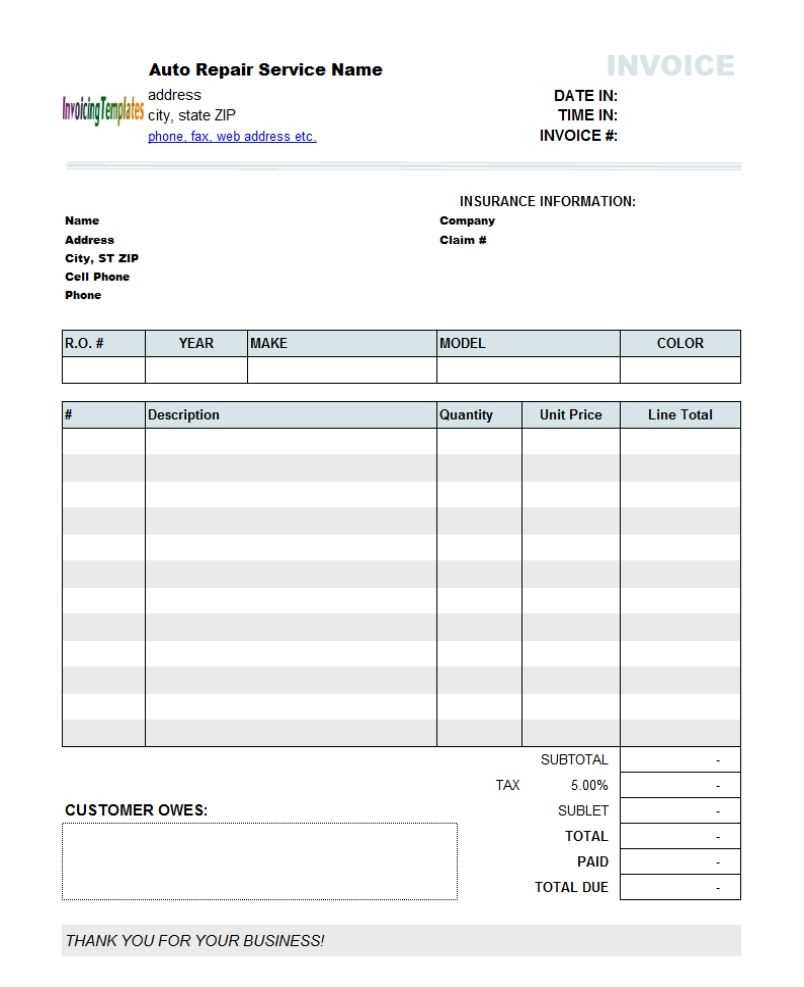 free invoice template quickbooks