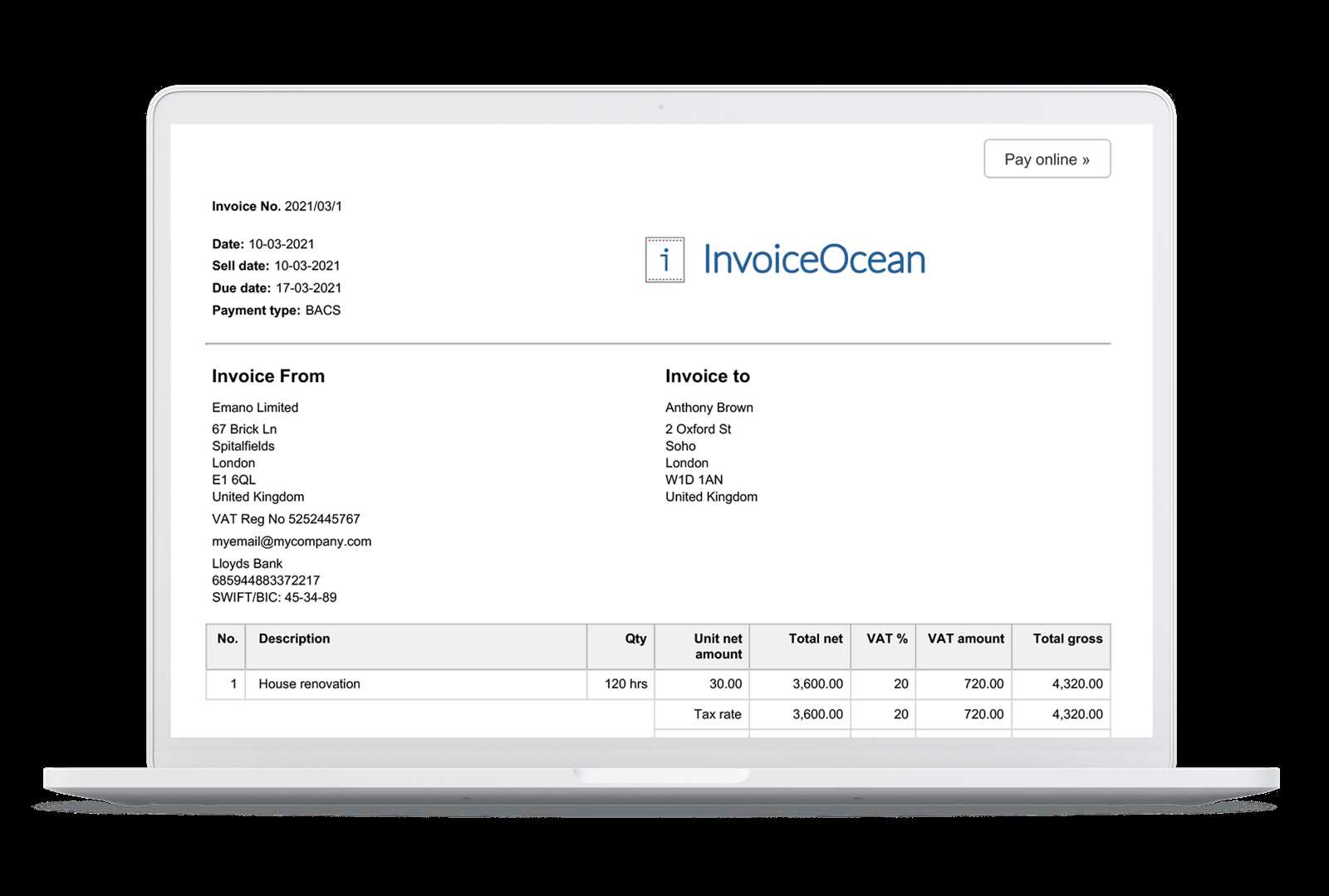 free invoice word template