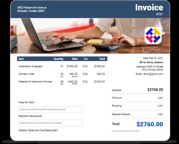 free itemized invoice template