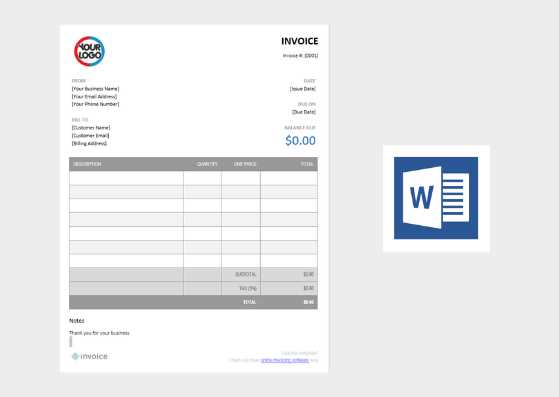 free microsoft word invoice template