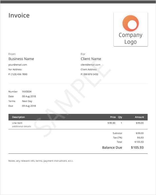 free online invoice template maker