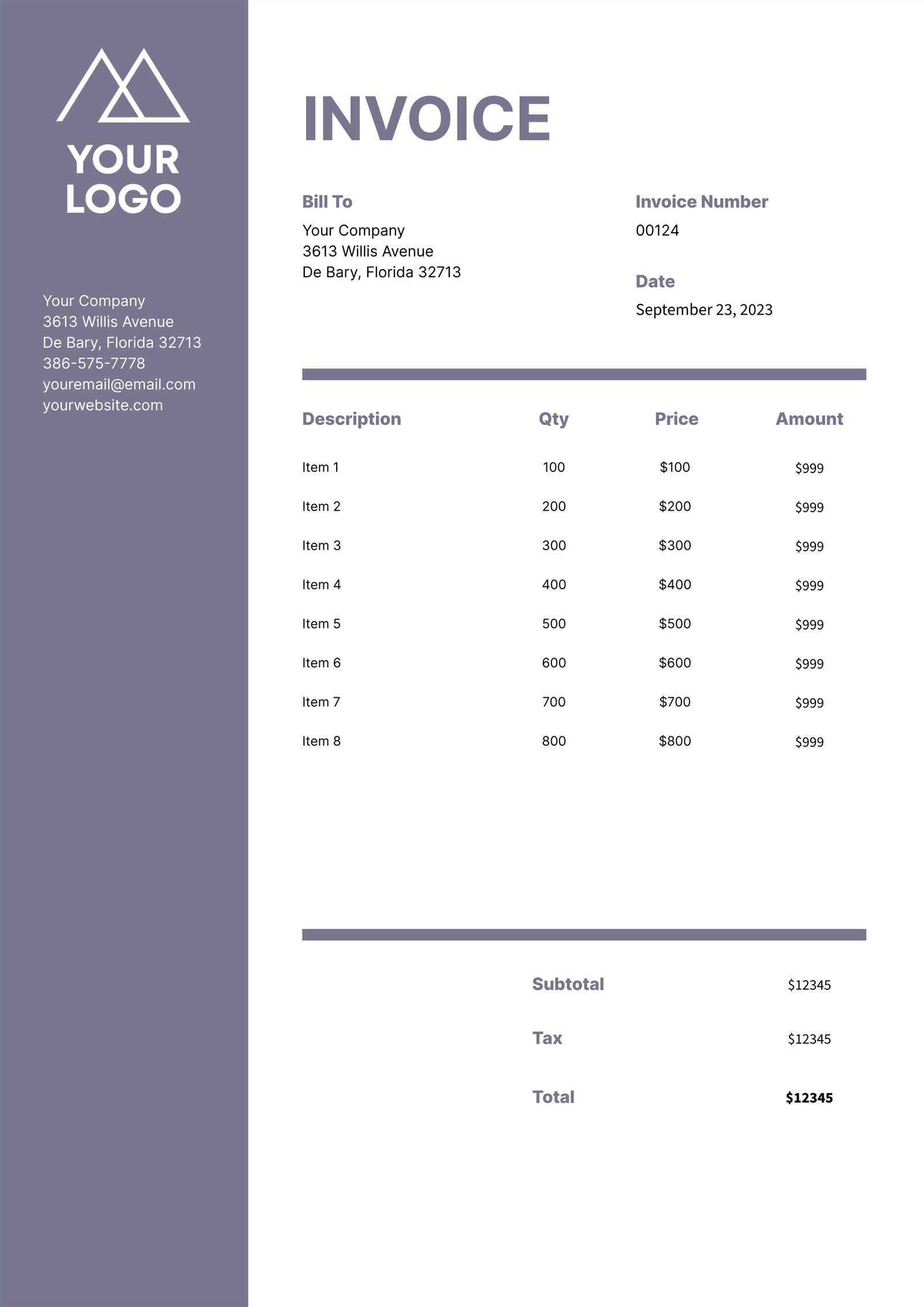 free online invoice template maker