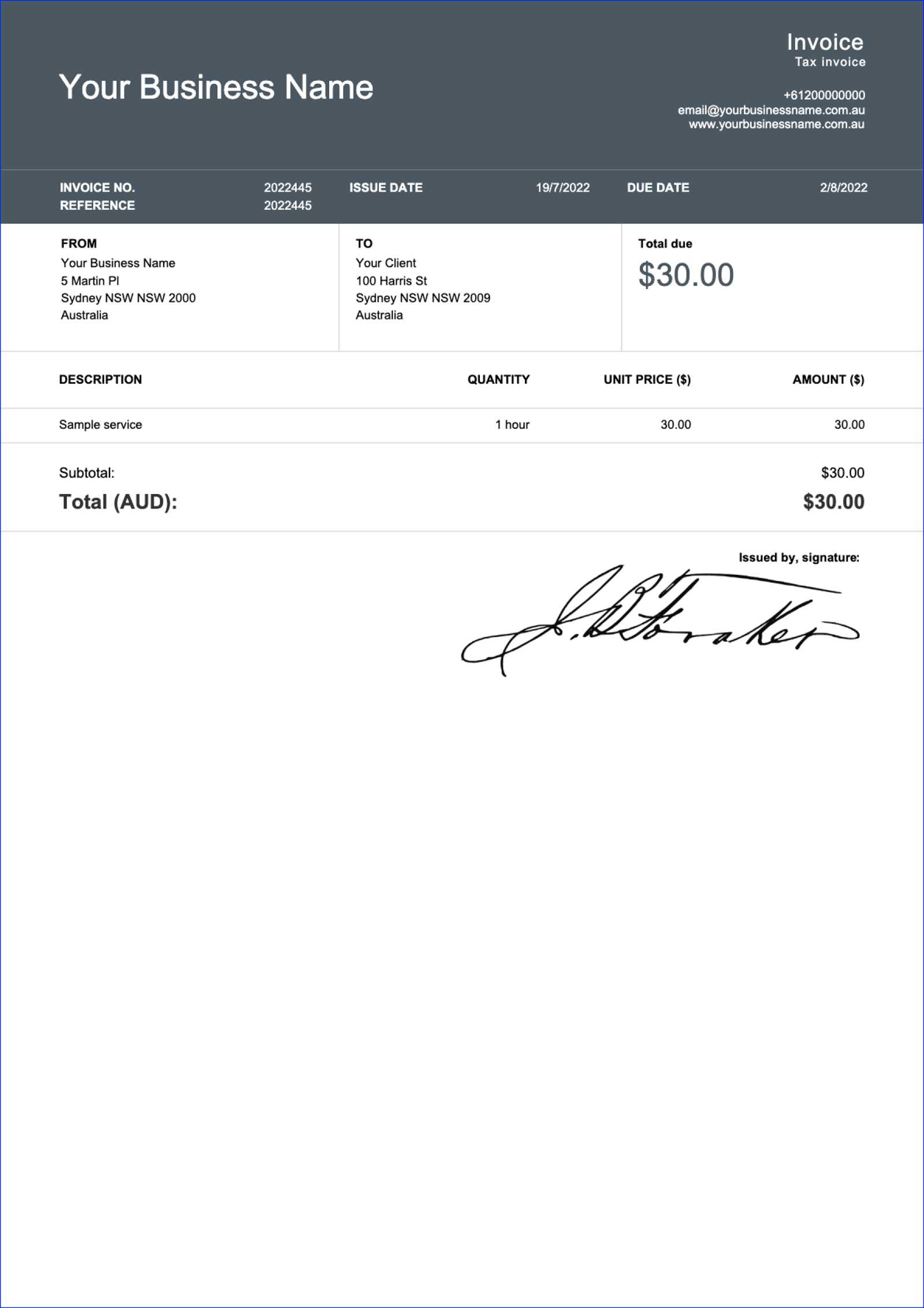 free paid invoice template