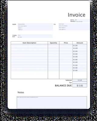 free printable blank invoice template