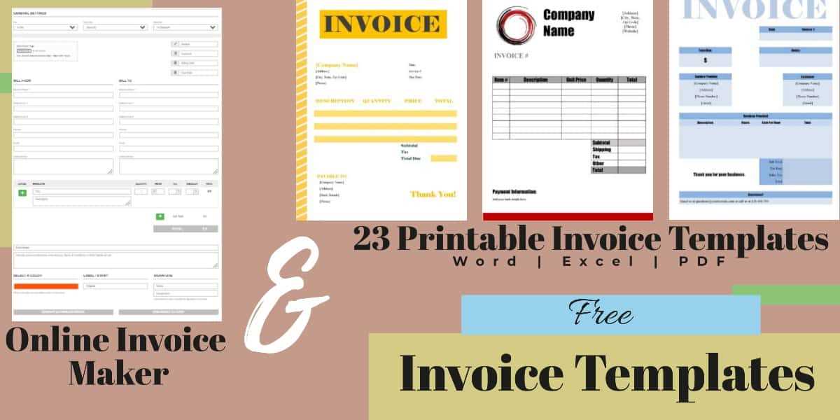 free printable invoice template microsoft word