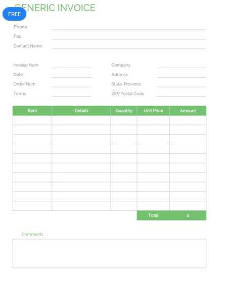 free printable invoice template