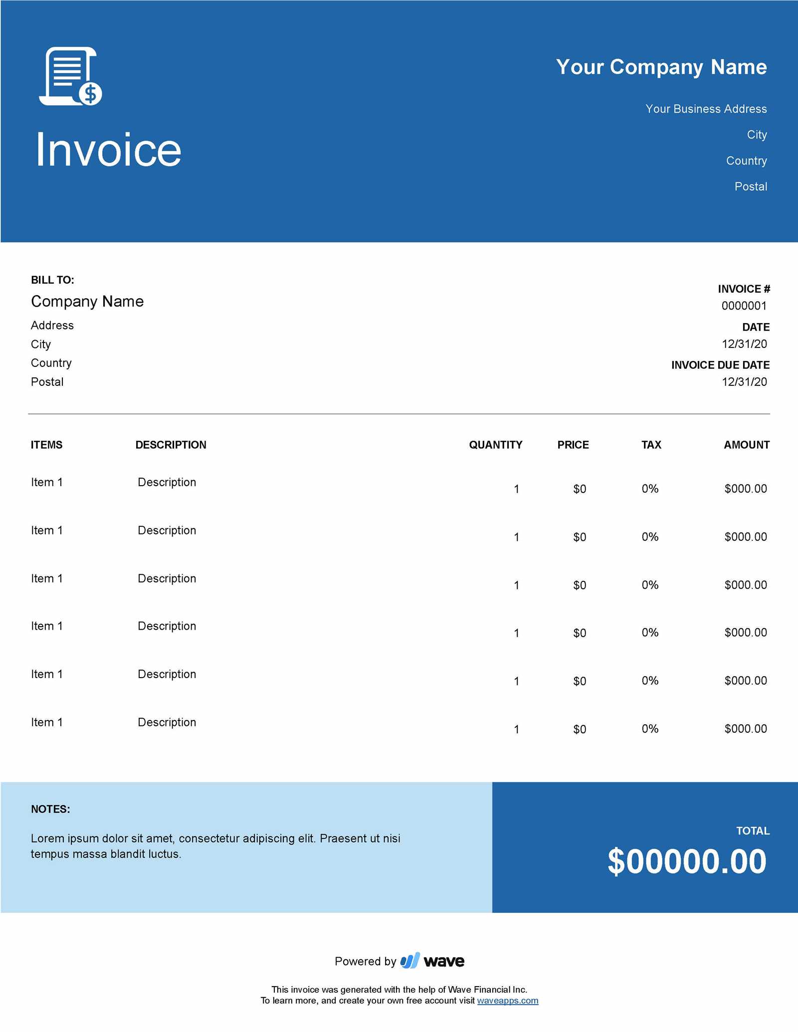 free proforma invoice template excel