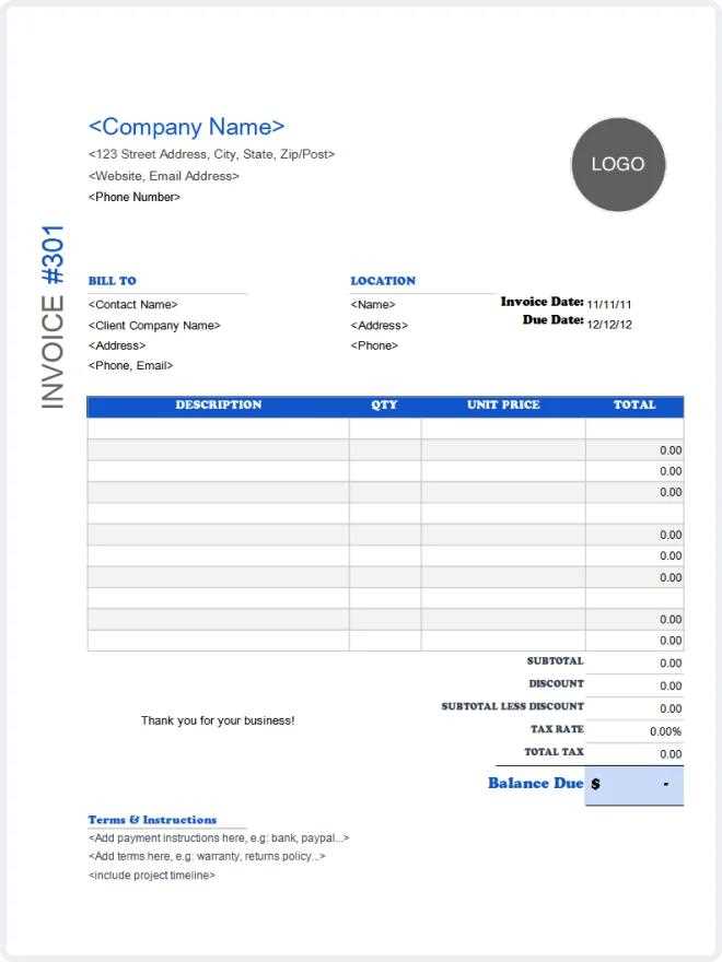 free restaurant invoice template