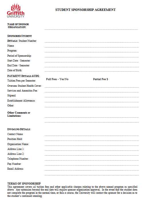 free sponsorship invoice template